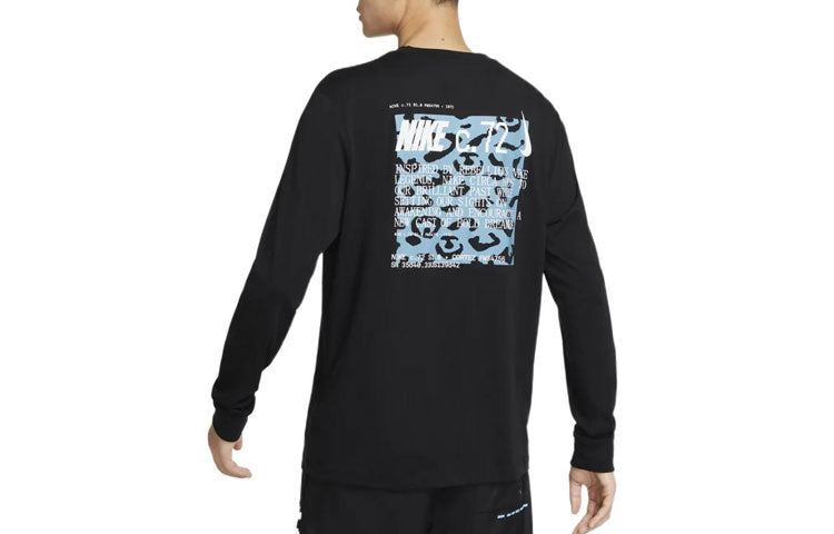 Nike Sportswear Long Sleeves Tee 'Black White' DZ2897-010