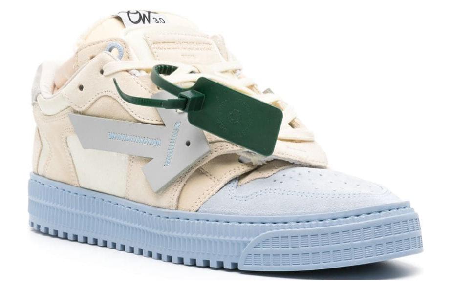 Off-White Floating Arrow Low-Top Sneakers 'Beige Blue' OMIA244F23LEA0014061