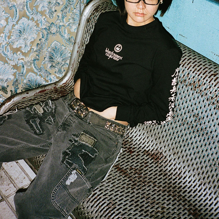 Supreme x Blackmeans L/S T-Shirt 'Black White' SUP-FW23-242