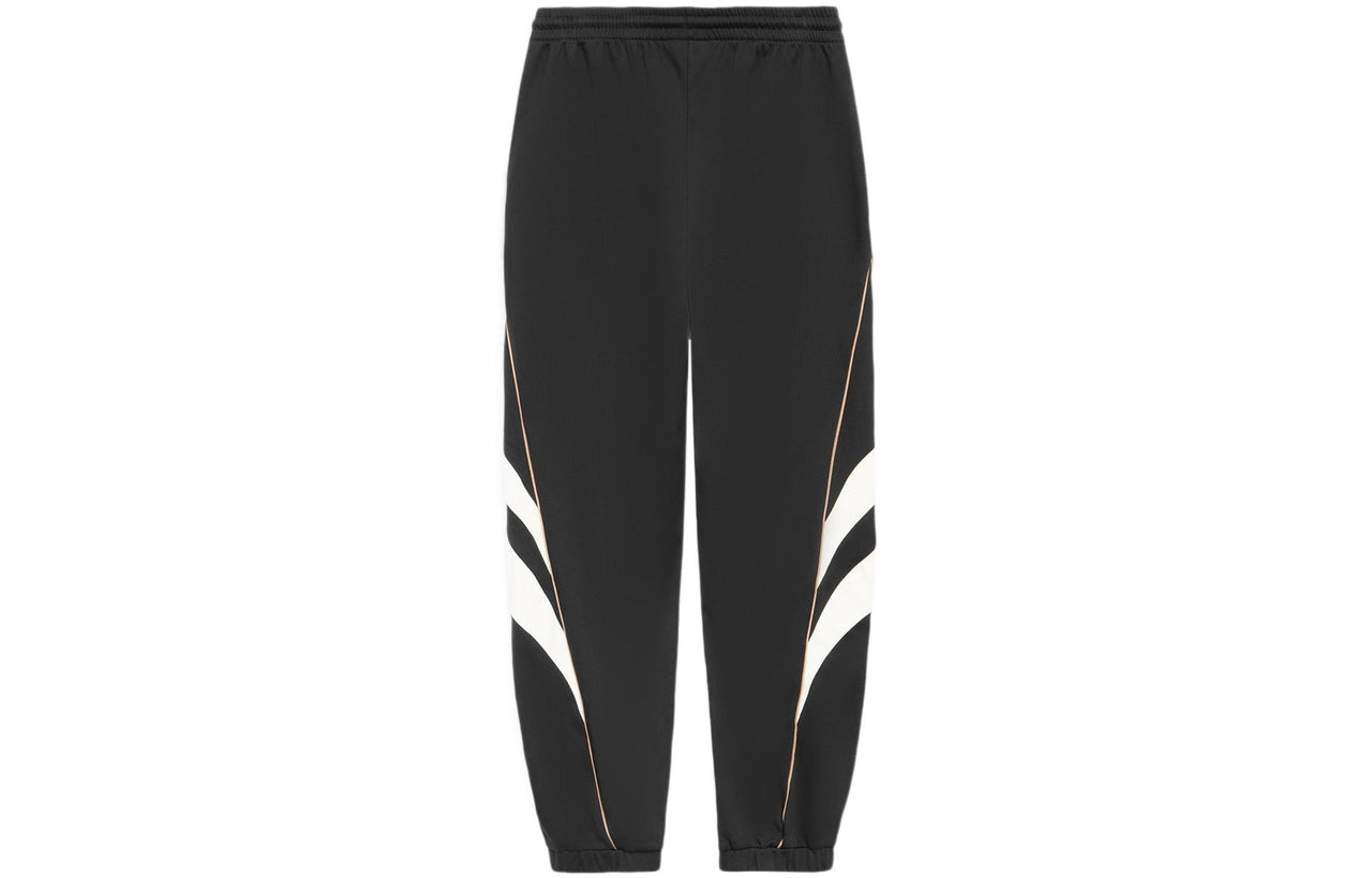 Li-Ning Color Block Graphic Sweatpants 'Black White' AKLS975-3