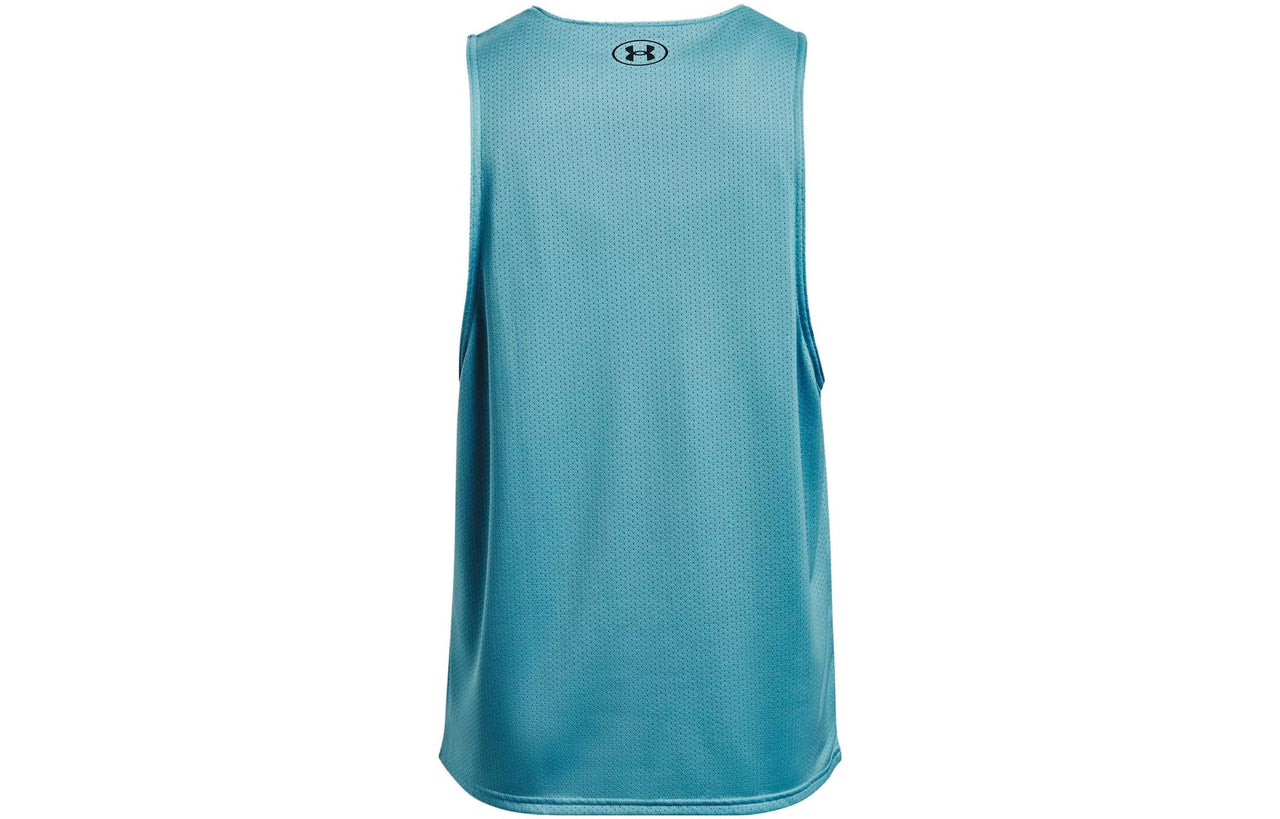 Under Armour Project Rock Reversible Mesh Tank 'Blue Teal' 1377442-433