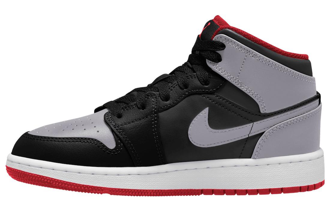 Air Jordan 1 Mid 'Black Grey Red' DQ8423-006