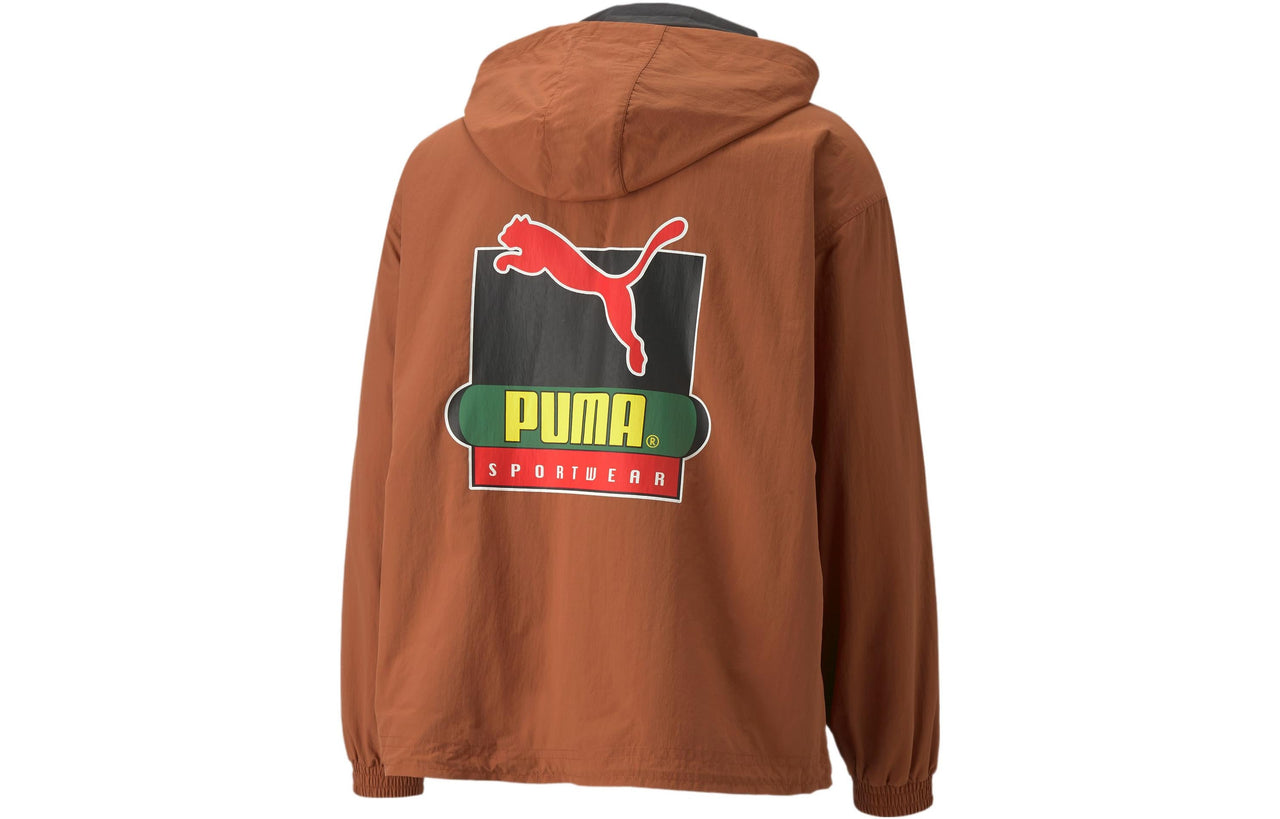 PUMA X Butter Goods Lightweight Pop Over Top Half Zip Hoodie 'Brown' 534055-87