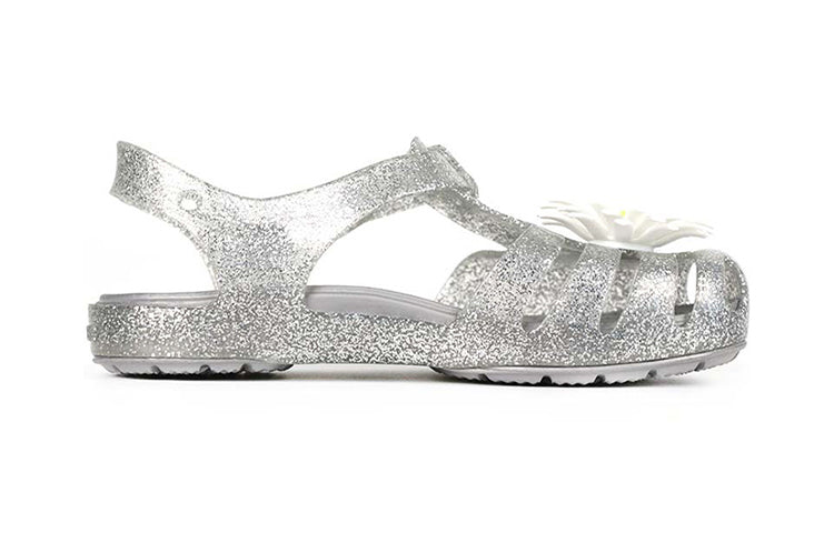 (PS) Crocs Isabella Charm Minimalistic Casual Sandals Silver 205535-040