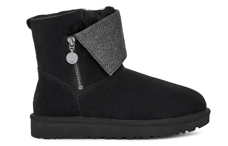 (WMNS) UGG Classic Caviar Mini Fleece Lined Black 1112498-BLK