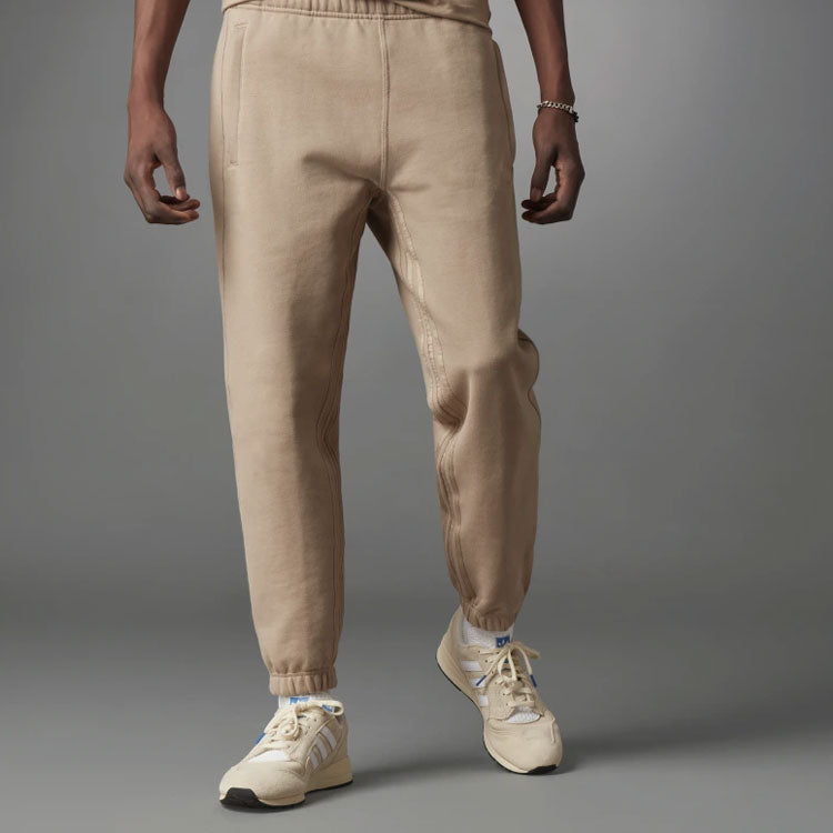adidas originals Blue Version Series Solid Color Sports Bundle Feet Pants Khaki H33458
