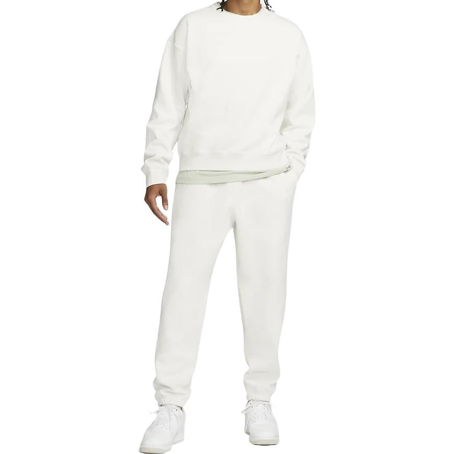 Nike Solid Color Round Neck Dropped Shoulder Sleeves Straight Long Sleeves Hoodie Men's White DA0318-030