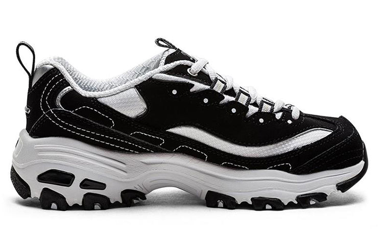 (WMNS) Skechers D Lites Low-Top Daddy Shoes Black 99999720-BKW