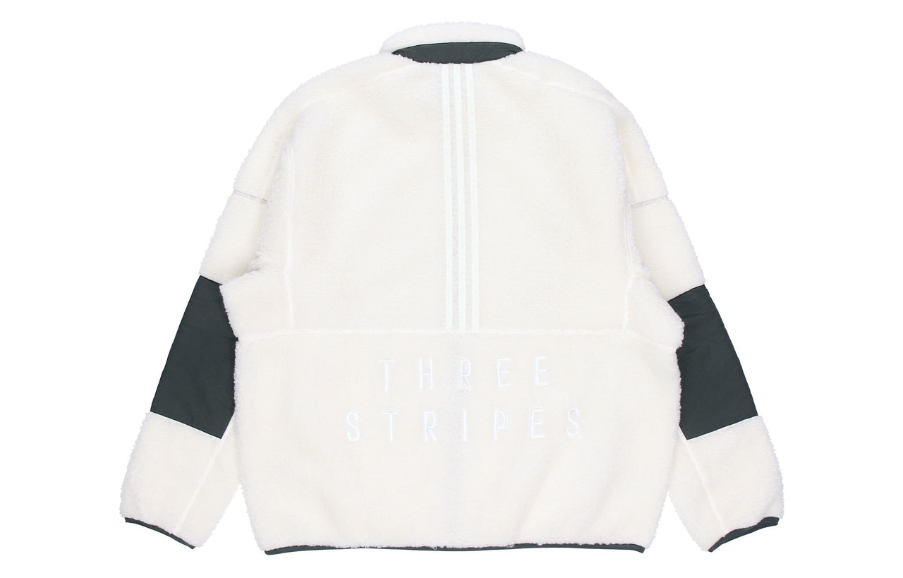 adidas M S2s Boa Jkt lamb's wool Stay Warm Sports Stand Collar Jacket White ED1922