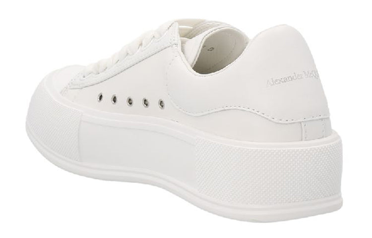 (WMNS) Alexander McQueen Deck Skate Plimsoll Shoes 'White' 697121WIAB69065