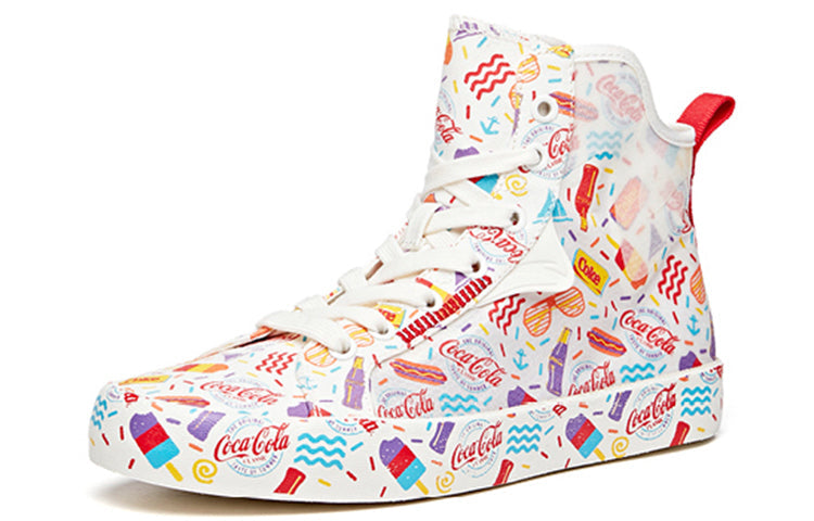 (WMNS) ANTA x Coca Cola Canvas 'White Multi-Color' 122028656-8