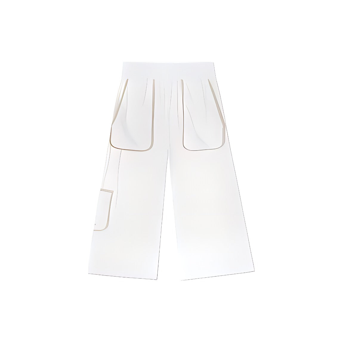 (WMNS) Converse Knit Cargo Straight Casual Pants 'White' 10021453-A02