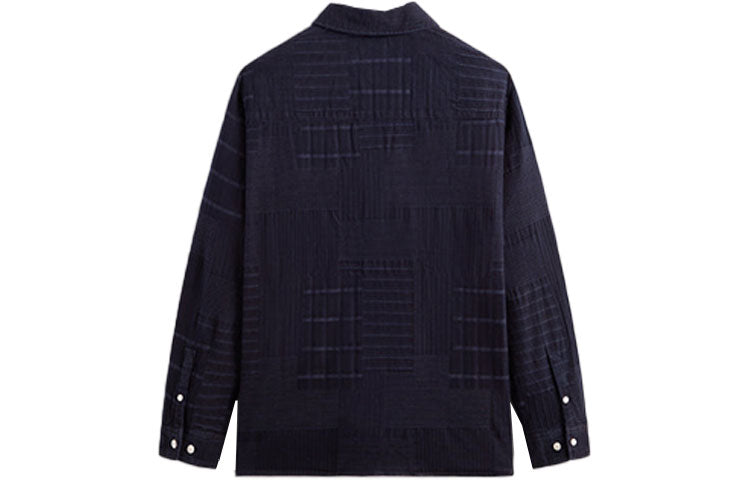 KITH Overdyed Patchwork Jaydin Buttondown 'Ink' KHM031906-432