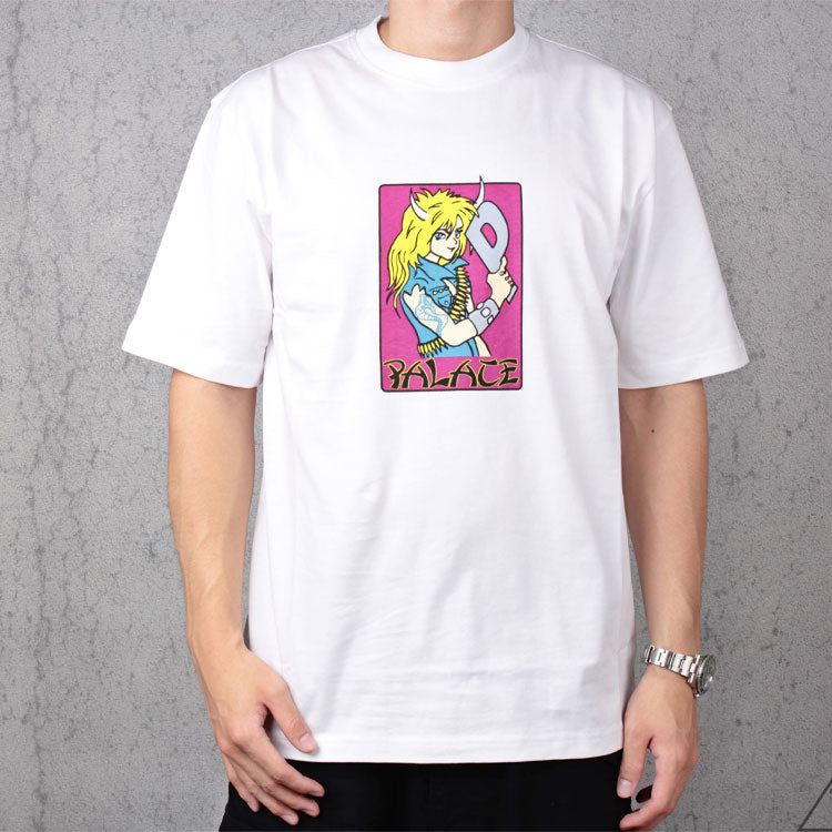 PALACE Mangal T-Shirt White Cartoon Printing Short Sleeve Unisex PAL-SS18-069