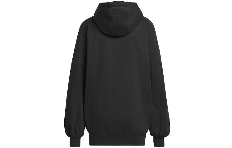 adidas originals x IVY PARK Snap-Neck Hoodie 'Black' IK9647