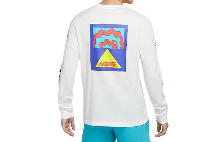 Men's Nike Dri-FIT A.I.R. Running Training Sports Long Sleeves Sail White T-Shirt CW0942-133