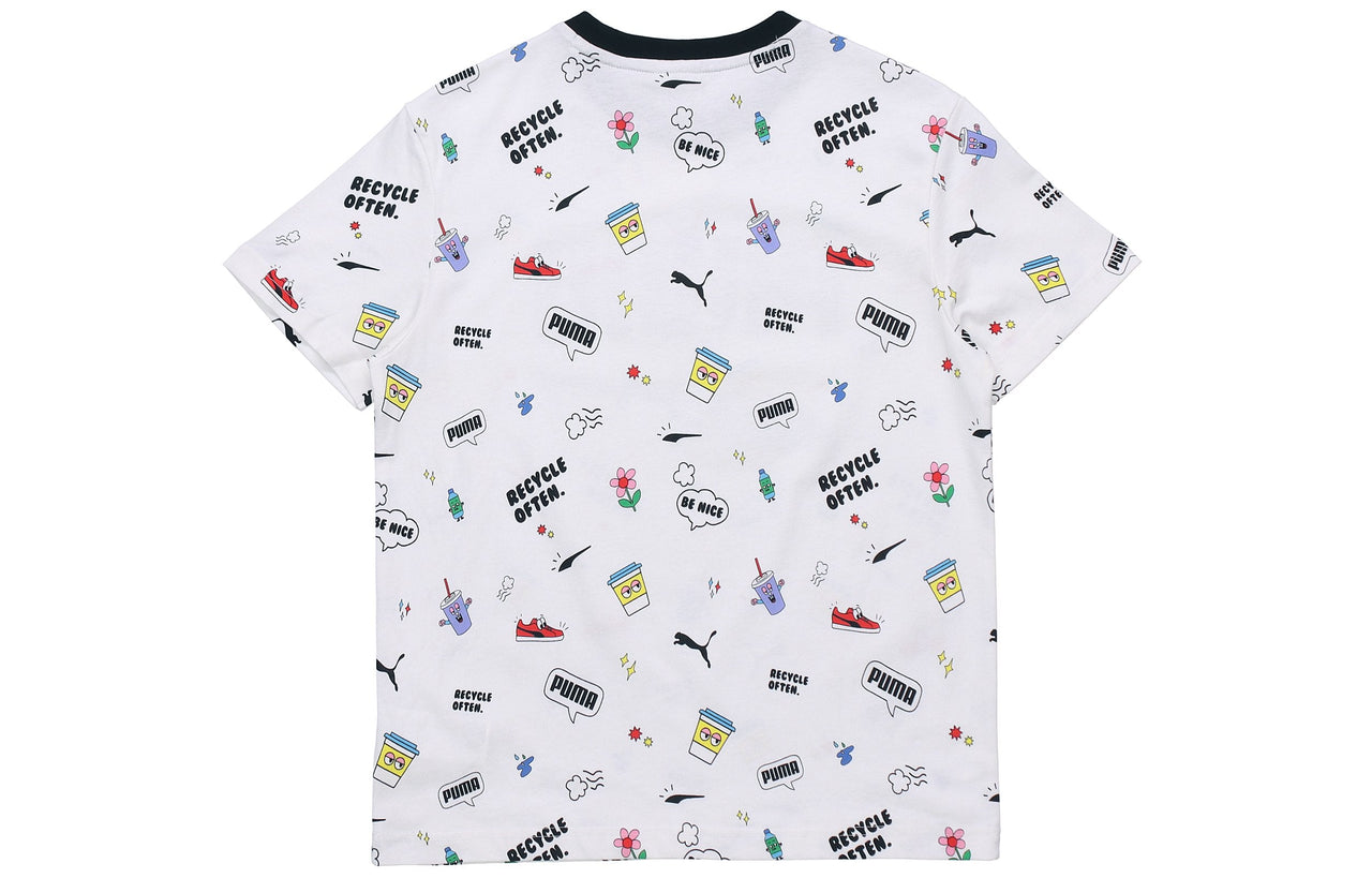 PUMA Awareness AOP T-Shirt 'White Black' 532033-02
