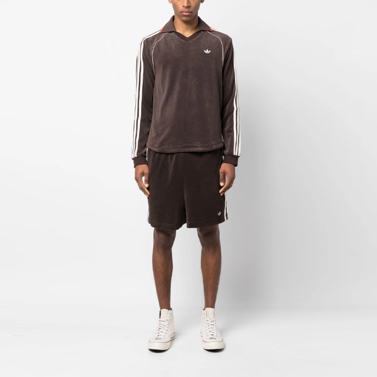 adidas x Wales Bonner Long Sleeve Towel Polo Shirt 'Brown' IB3251