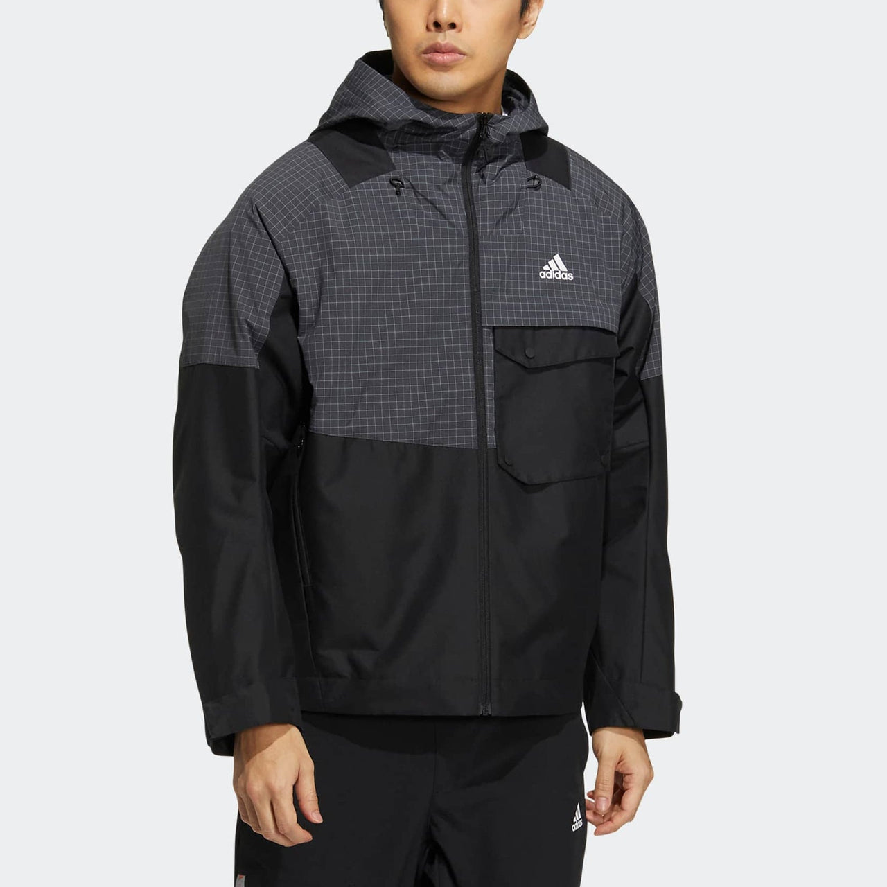 adidas Th Vis Wvjkt Hooded Jacket 'Brown White' HN9041