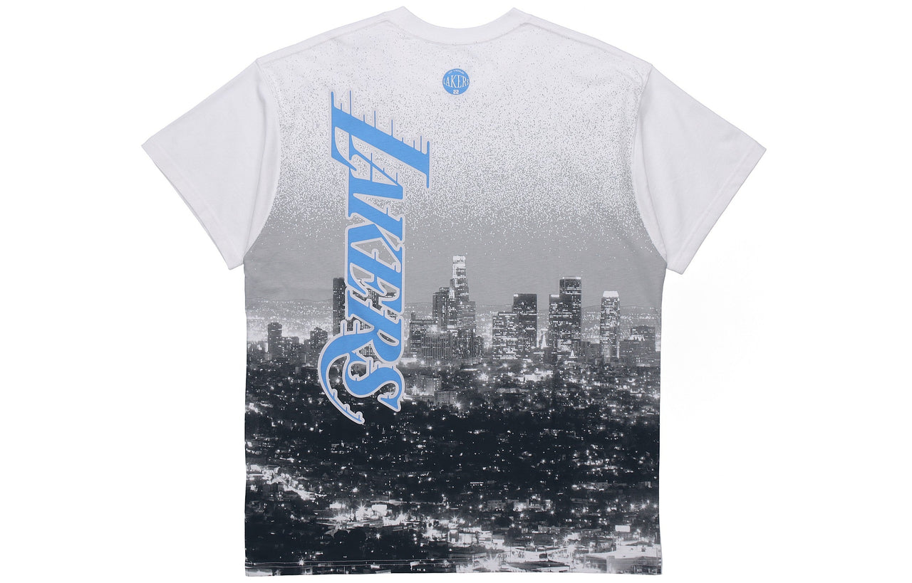 Nike Los Angeles Lakers Back Printing Sports Short Sleeve White CT9386-100