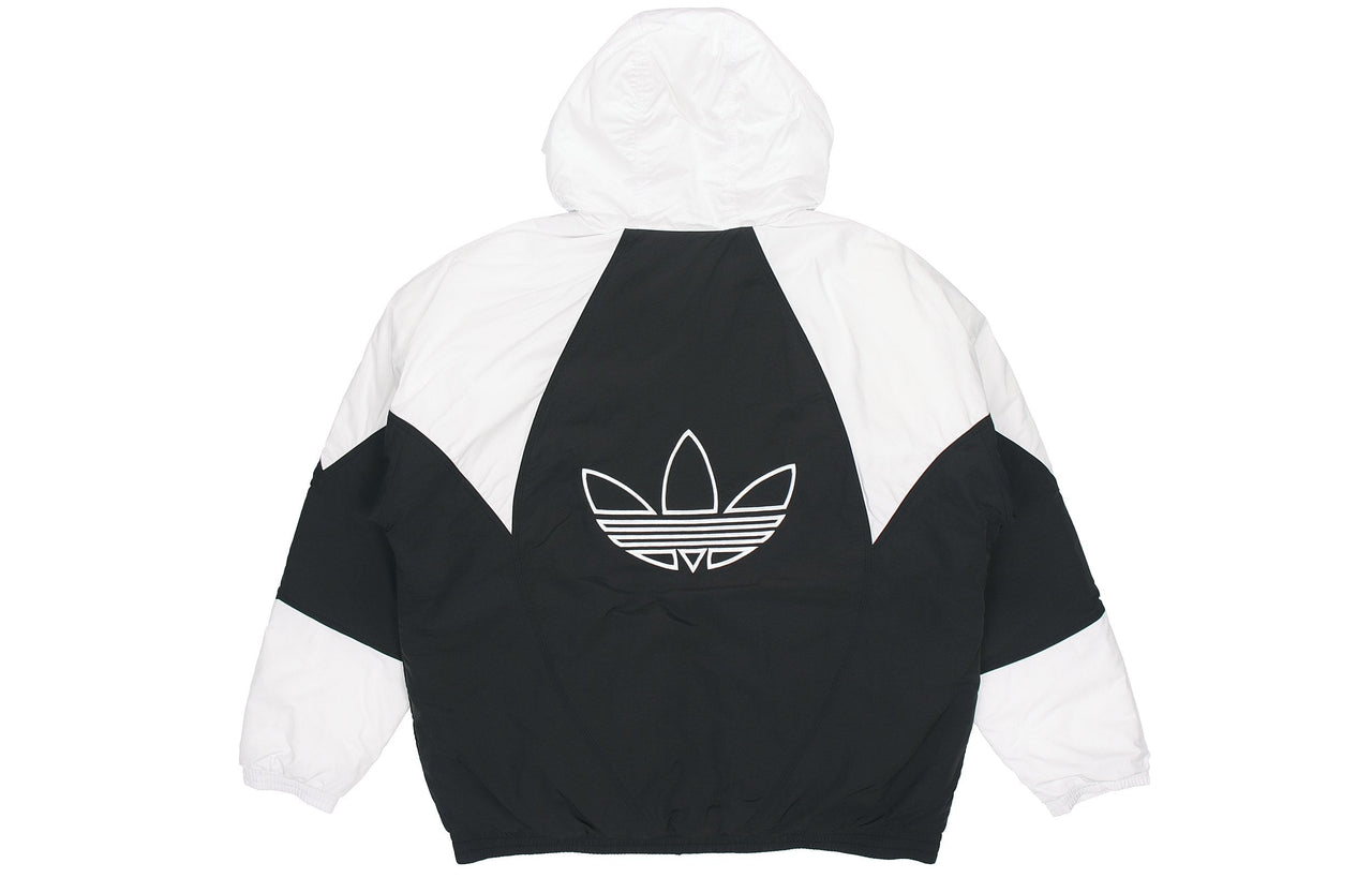 adidas originals Padded Adicolor Stay Warm Colorblock Sports Hooded Padded Jacket Black GE1301