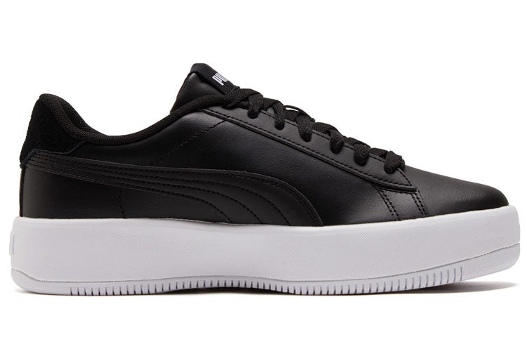 (WMNS) PUMA Lily Platform Board Shoes Black/White 384617-02