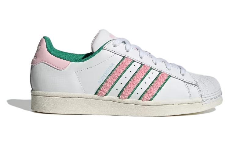 (WMNS) adidas Superstar 'White Pink Green Chenille' IF7611
