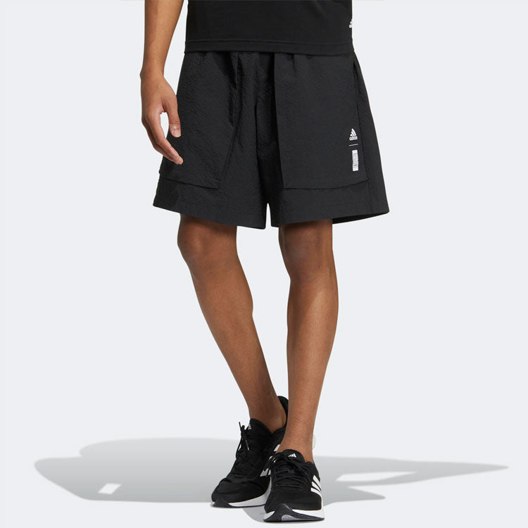 adidas Wj Wv Shorts Solid Color Sports Black HE5157