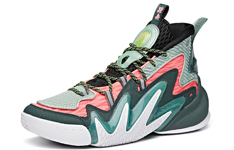ANTA Shock The Game 4.0 Wave 2 Shoes 'Green Pink' 112031602-1