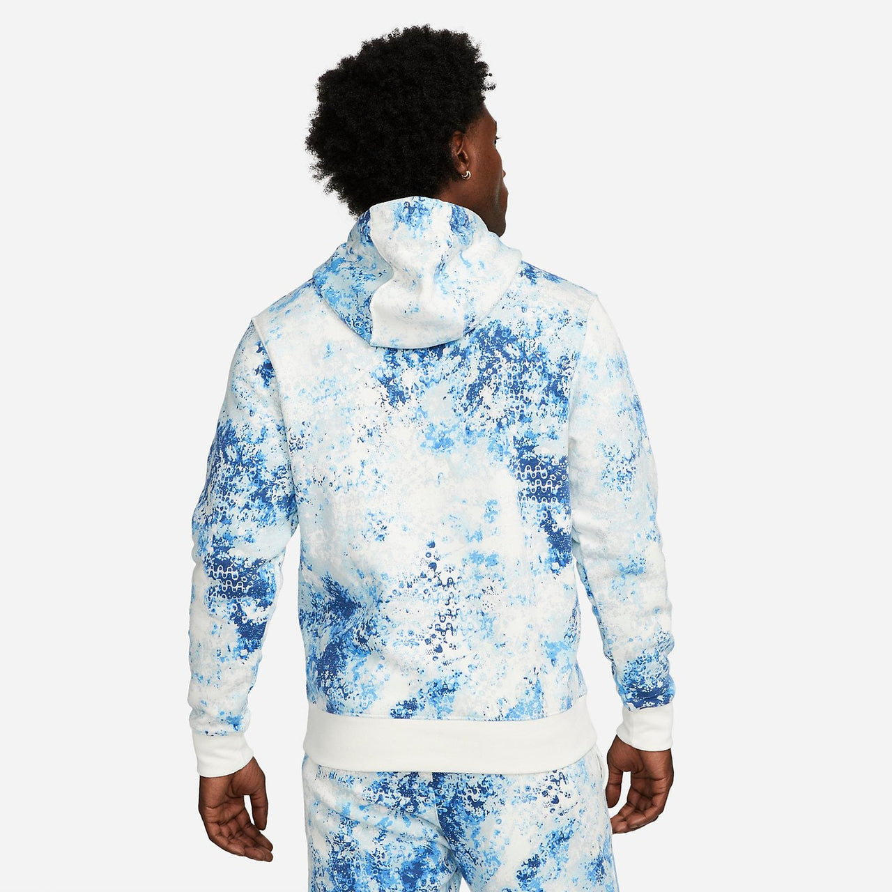 Nike Club Fleece Pullover Hoodie 'White Blue' DZ3065-133