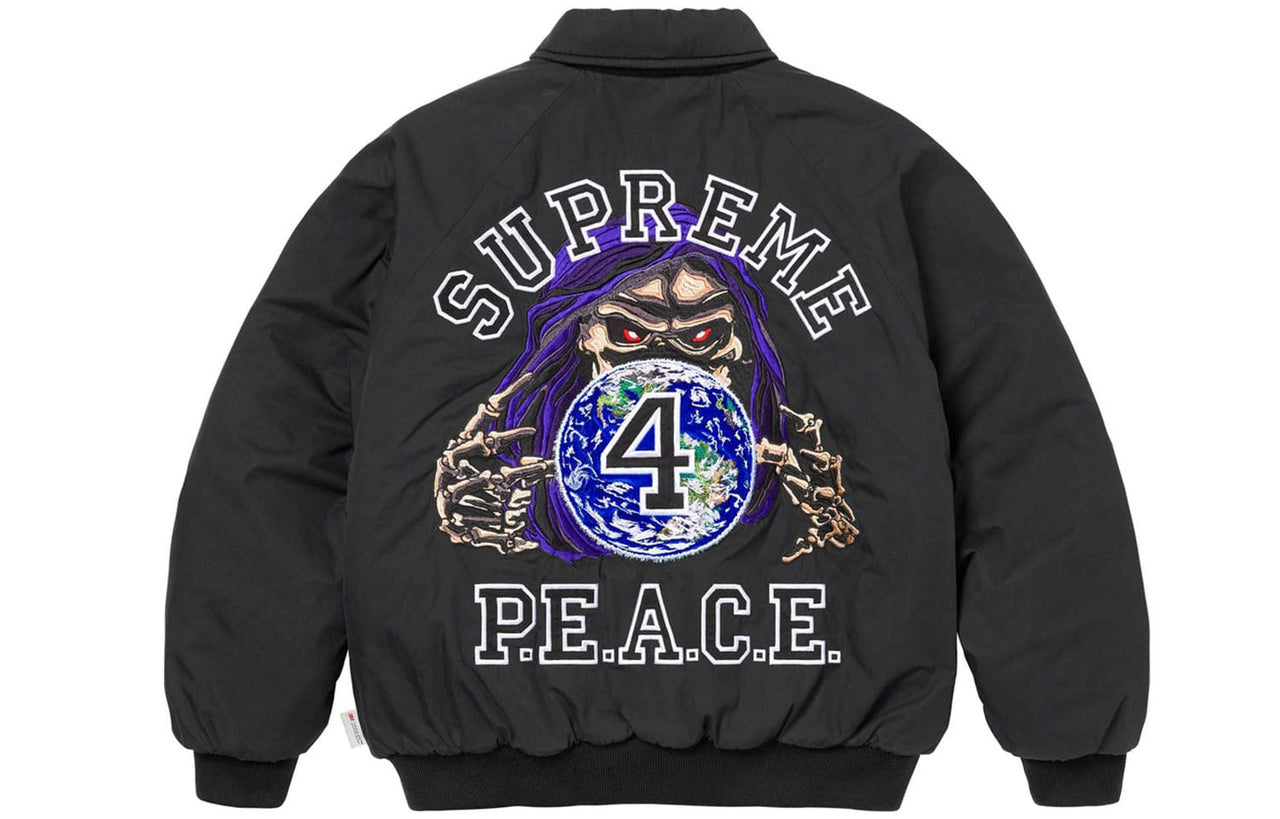 Supreme FW23 FW23 Week11 Peace Embroiderd Work Jacket 'Black' SUP-FW23-182