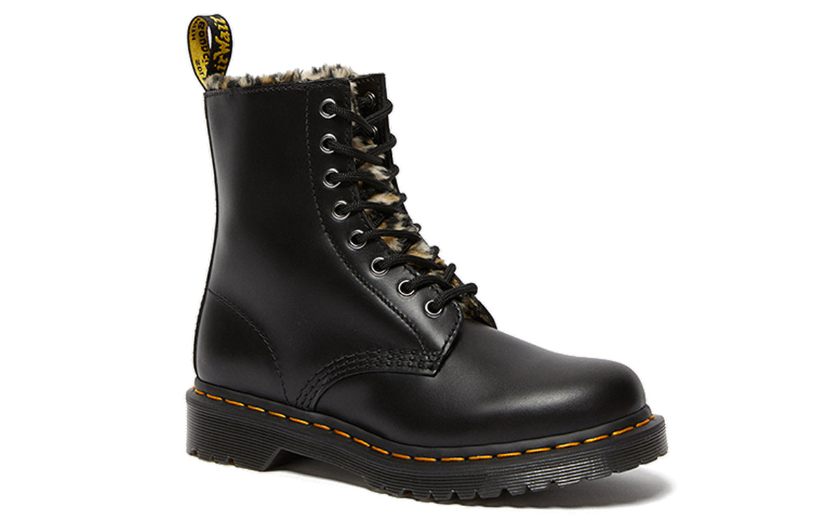 (WMNS) Dr. Martens 1460 Serena Leopard Black Martin boots 26239021