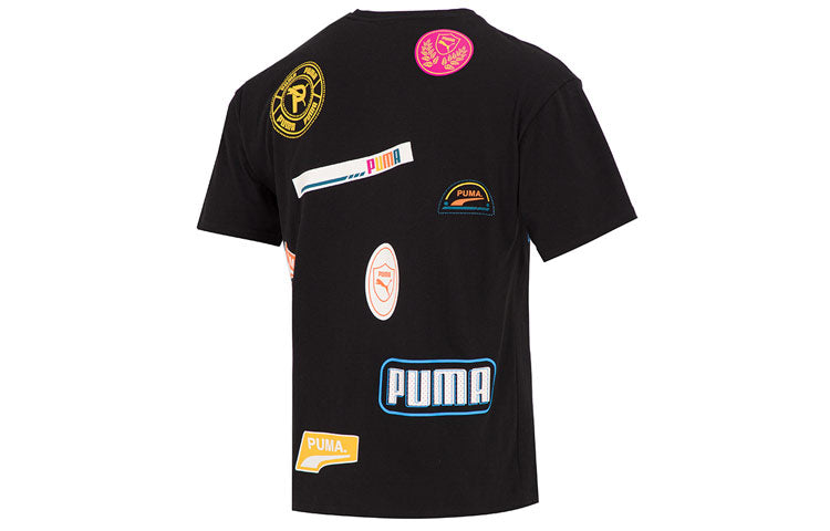 PUMA Mix Badge Logo Tee 'Black' 537795-01