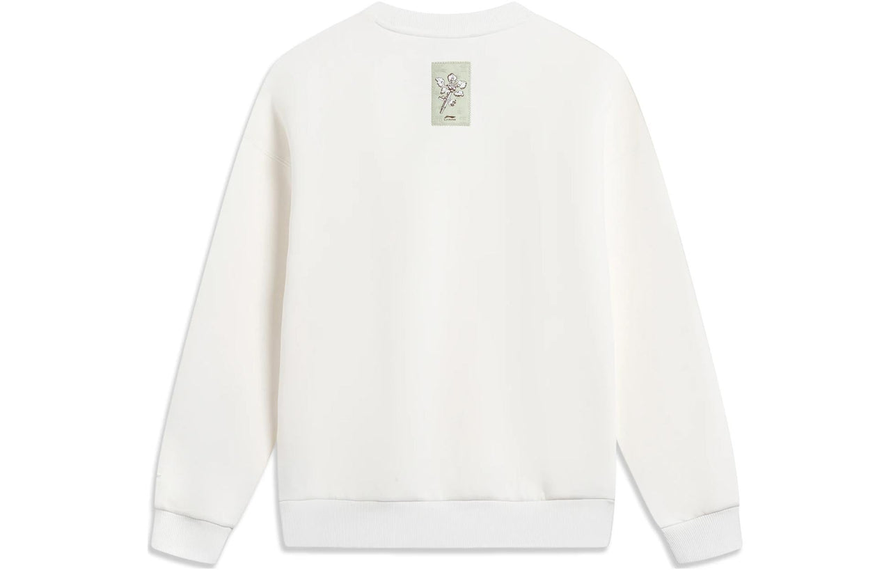 (WMNS) Li-Ning Chinese Culture Floral Graphic Sweatshirt 'White' AWDT760-2