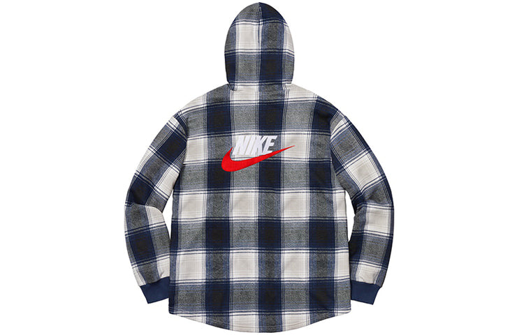 Supreme FW18 x Nike Plaid Hooded Sweatshirt 'Black' SUP-FW18-517