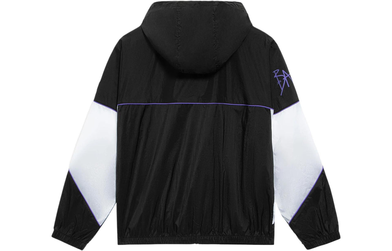 Li-Ning BadFive Logo Loose Fit Jacket 'Black White' AFDS361-1