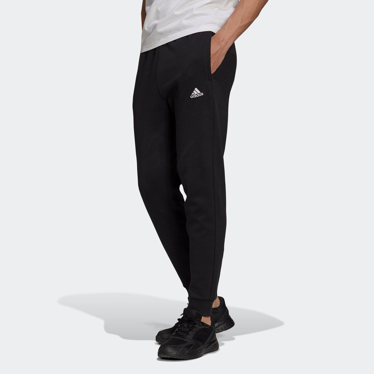 Men's adidas Sl Dk Pt Logo Embroidered Bundle Feet Sports Pants/Trousers/Joggers Black HB5083