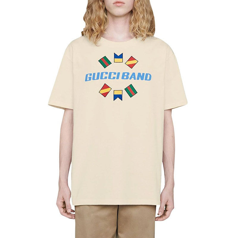 Gucci Band Flag Embroidered Logo For Men White 565806-XJB2X-9756
