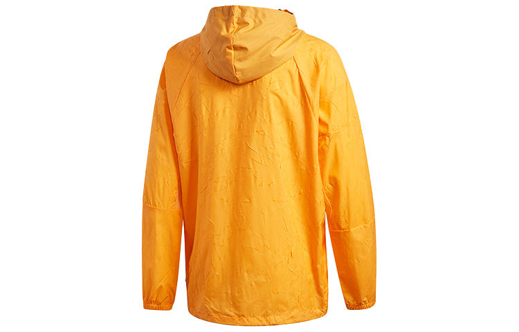 adidas Zipper Casual Sports Hooded Jacket Yellow FR8288