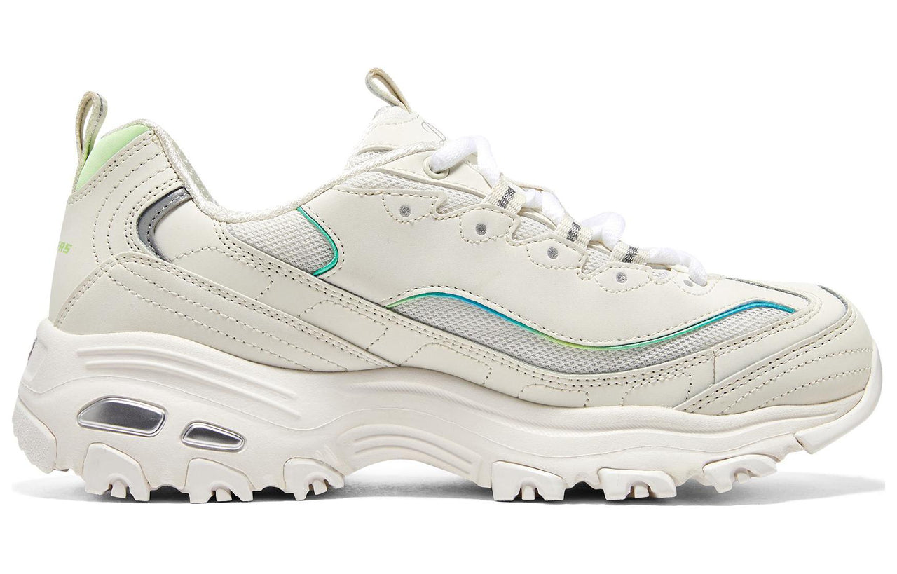 (WMNS) Skechers D'Lites 1.0 Shoes 'Cream White Green' 896187-OWGN