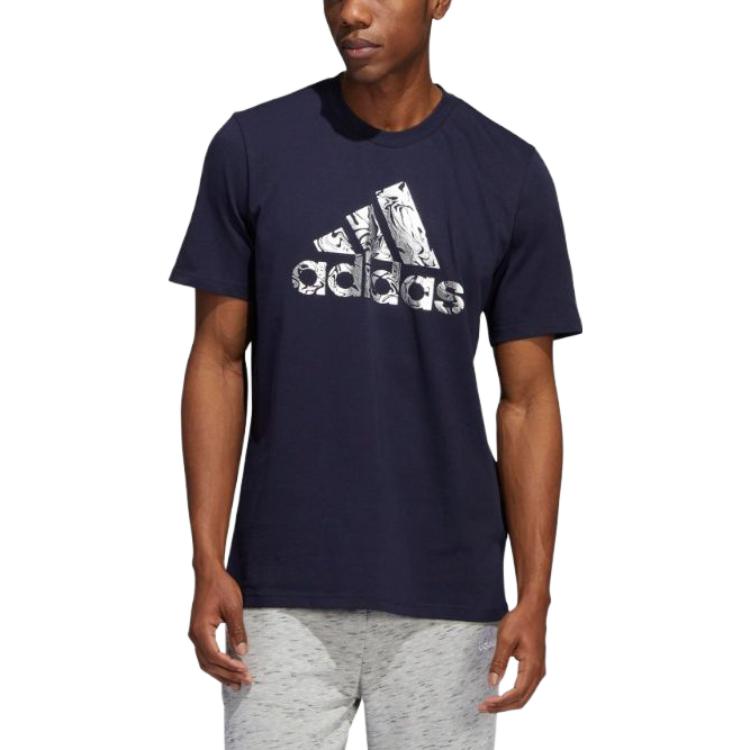 adidas Liquid Foil Badge of Sport Graphic Tee 'Legend Ink' HK9159