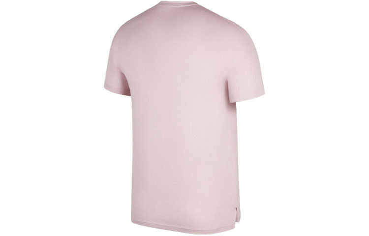 Men's Nike Pro Dri-FIT Logo Printing Casual Sports Round Neck Short Sleeve Pink T-Shirt CZ1182-698