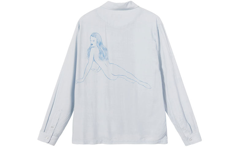 Stussy Pin Up Girl L/S Shirt 'Light Grey' STUSSY-SS21-3