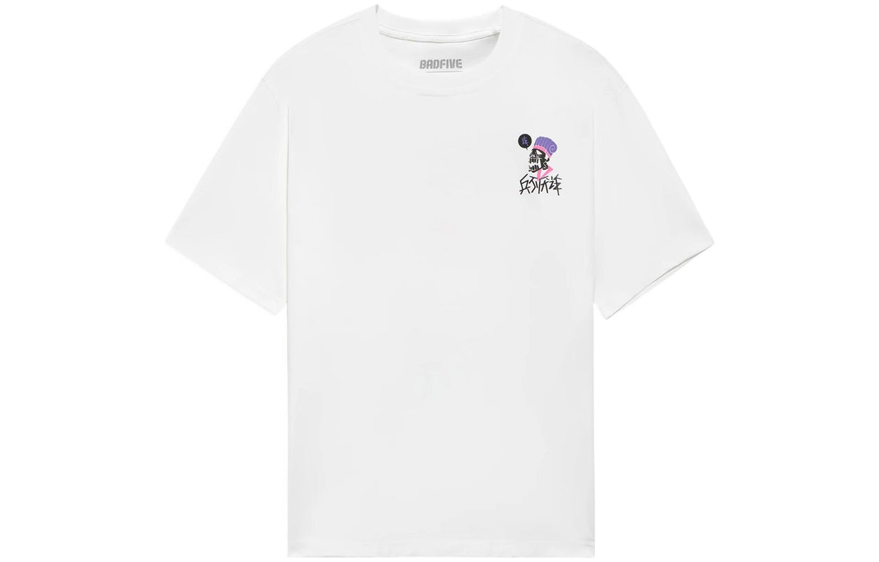 Li-Ning BadFive Trap Graphic Loose Fit T-shirt 'White' AHSS373-2