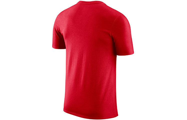Nike NBA City Printing Quick Dry Sports Round Neck Short Sleeve Red CI0965-657