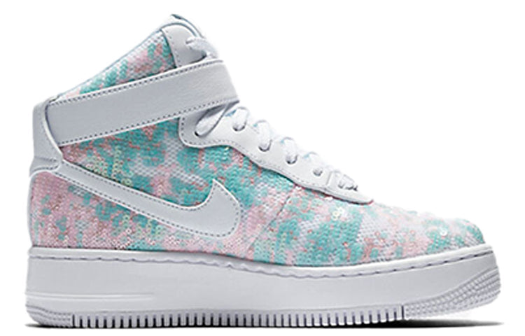 (WMNS) Nike Air Force 1 Upstep Hi LX 'Sequin Fabric' 898422-100