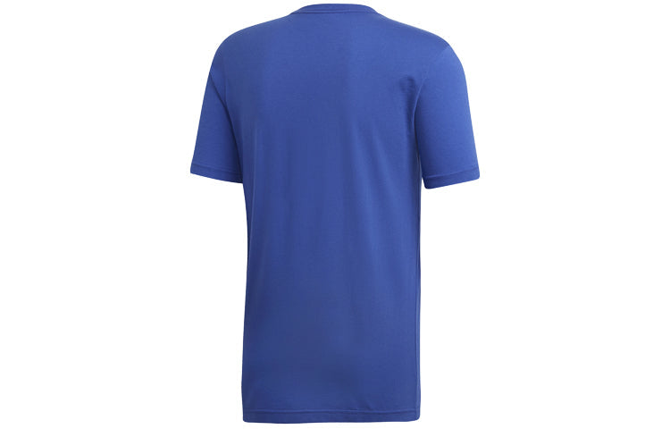 adidas Alphabet Logo Printing Sports Short Sleeve Blue DV3052