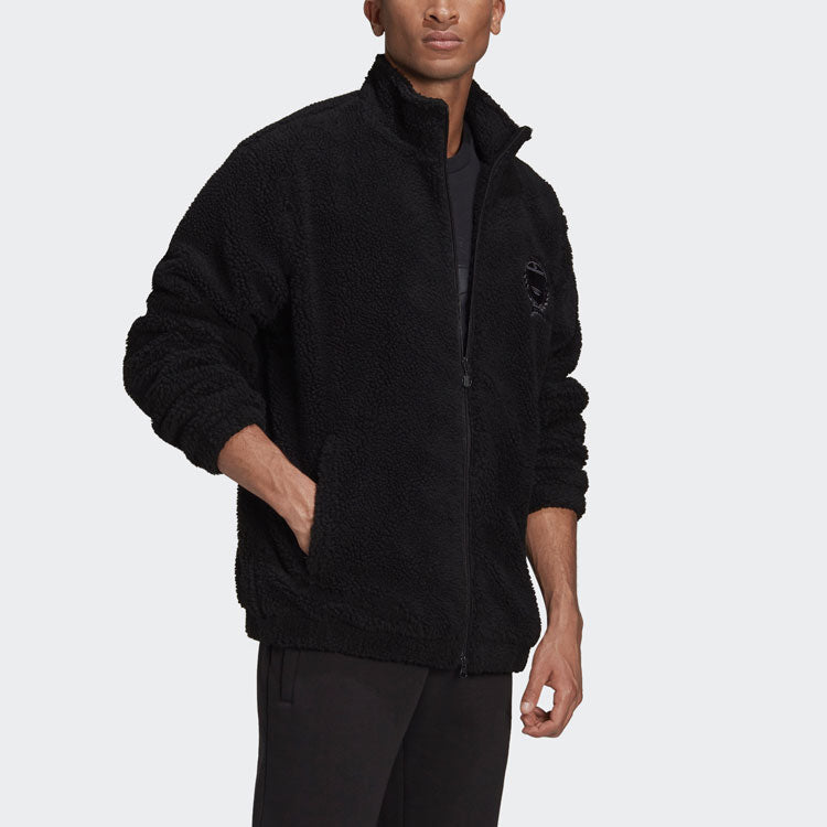 adidas originals C Crest Jacket Stay Warm polar fleece Stand Collar Black H32150