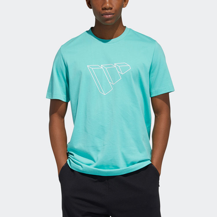 adidas Fi Tee Sub Bos 3D Logo Printing Round Neck Short Sleeve Green GP0967