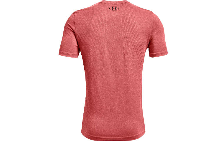 Men's Under Armour Rush Seamless Training Sports Round Neck Short Sleeve Red 1361130-690